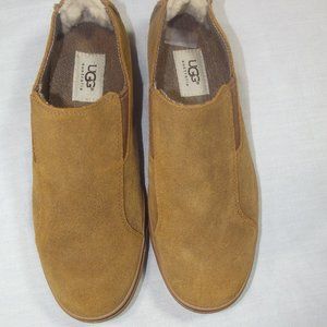 UGG MEN CHESTNUT SUEDE LEATHER SLIPPER LOAFER 7.5